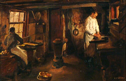 Interieur bakkerij Van Zalingen, 1920, Hendrik Jan Wolter