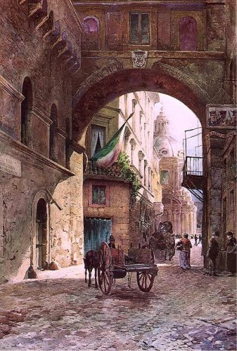 Arco di San Marco in Rome (rione Campitelli), 1880, Ettore Roesler Franz