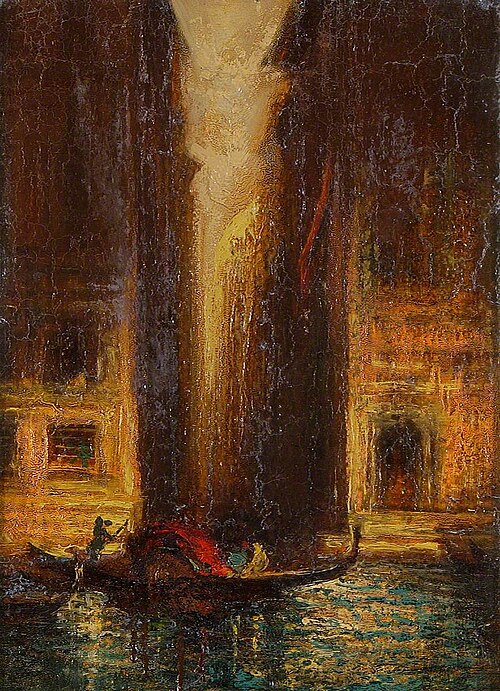 Venetian Scene, 1888, Ettore Roesler Franz