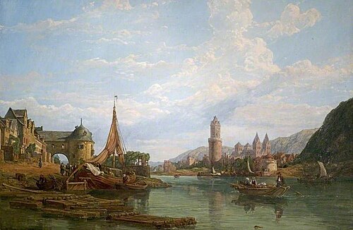 Andernach on the Rhine, Germany, 1865, George Clarkson Stanfield