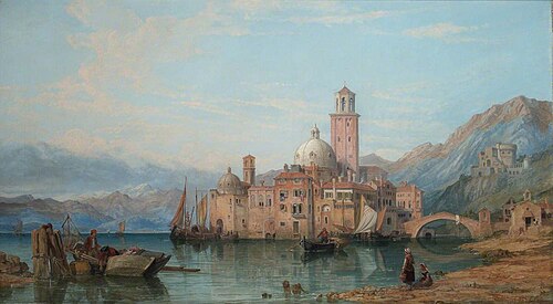 An Italian Lake Scene*, 1872, George Clarkson Stanfield