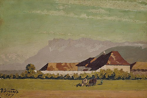 Ferme dans un paysage du Dauphiné, 1887, Pierre Bonnard
