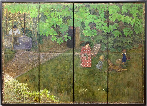 The Claude Terrace Family in the garden, 1896, Pierre Bonnard