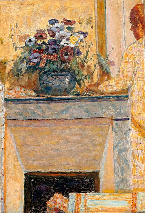Fleurs sur une cheminée au Cannet, 1927, Pierre Bonnard