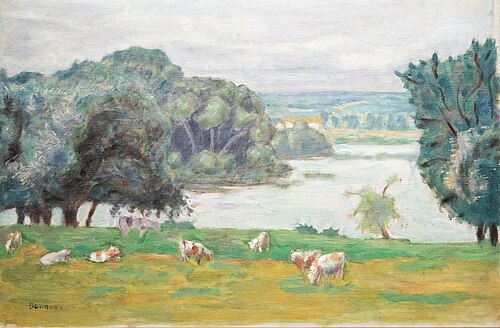 Pasture on the Banks of the Seine, 1913, Pierre Bonnard