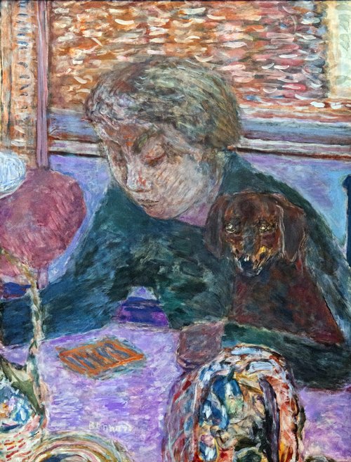 Portrait au chien, 1941, Pierre Bonnard