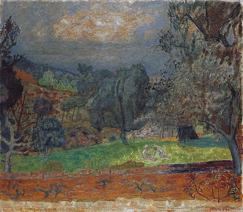 Paysage au soleil couchant. Le Cannet, 1927, Pierre Bonnard