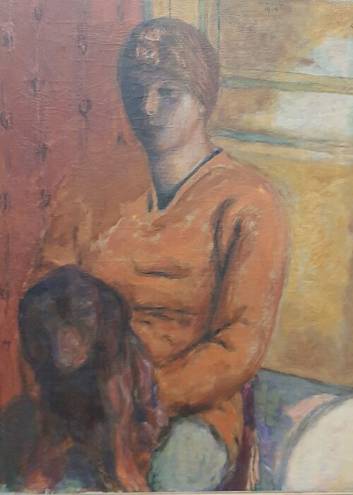Femme tenant un chien sur ses genoux, 1914, Pierre Bonnard