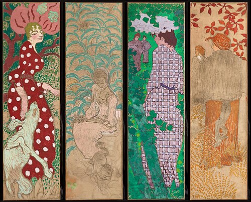 Panneaux décoratifs - Femmes au jardin, 1890, Pierre Bonnard