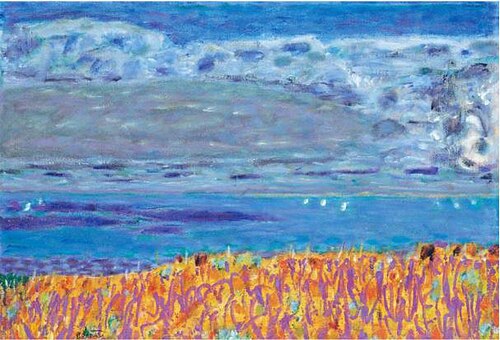 BORD DE MER, CHAMP ROUGE, 1939, Pierre Bonnard