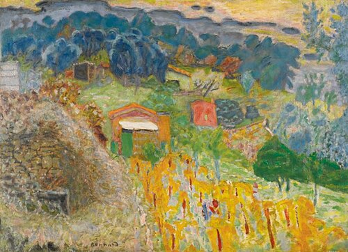 CABANONS AU CANNET, 1933, Pierre Bonnard