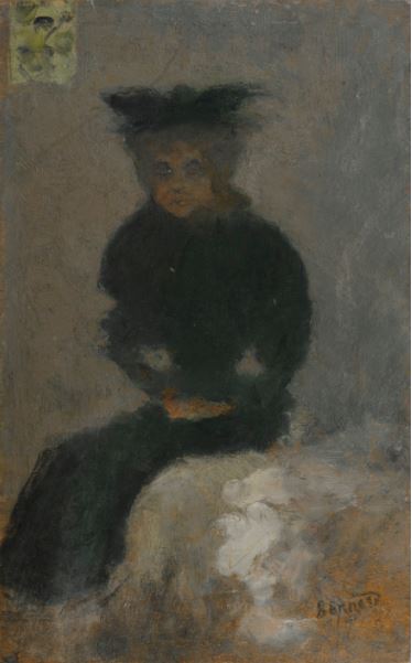 FEMME ASSISE AU CHAPEAU NOIR, 1894, Pierre Bonnard