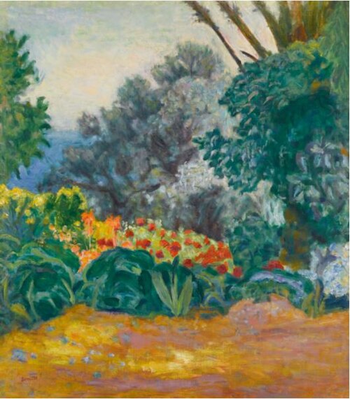 COIN DE JARDIN FLEURI OR CACTUS, 1912, Pierre Bonnard