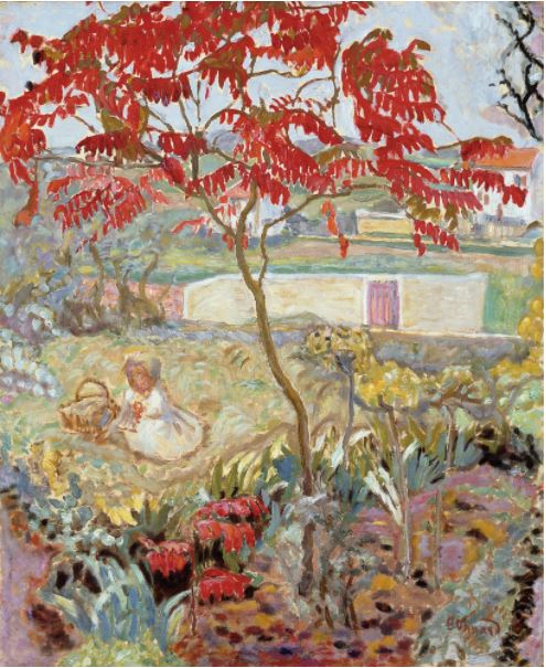 LE JARDIN A L'ARBRE ROUGE, 1909, Pierre Bonnard