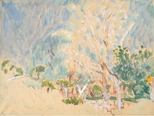 PAYSAGE AU CANNET, LES ARBRES BLANCS, 1940, Pierre Bonnard