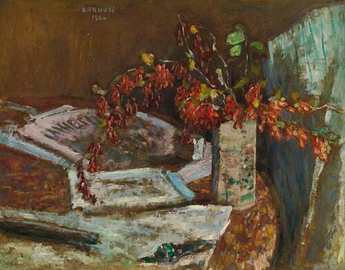 BOUQUET DE FLEURS SUR UNE TABLE, 1900, Pierre Bonnard