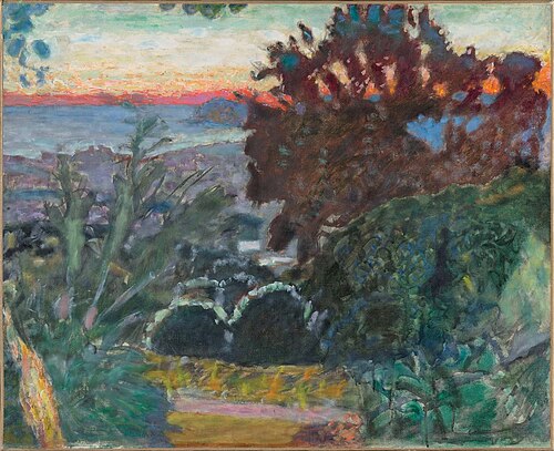 Paysage au soleil couchant, Le Cannet, 1926, Pierre Bonnard