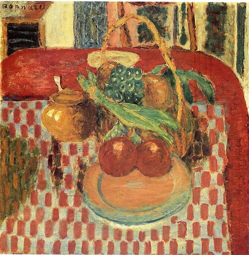 The Checkered Tablecloth, 1916, Pierre Bonnard