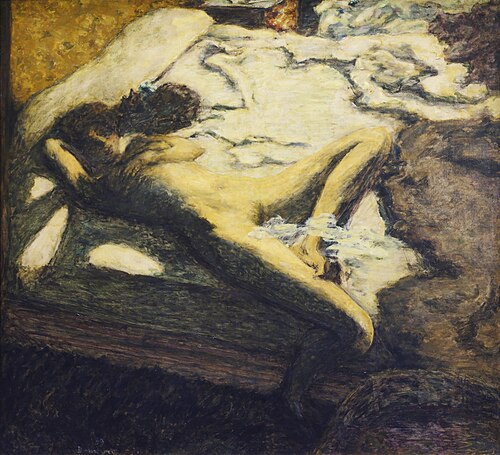 Sleeping woman on a bed, 1899, Pierre Bonnard