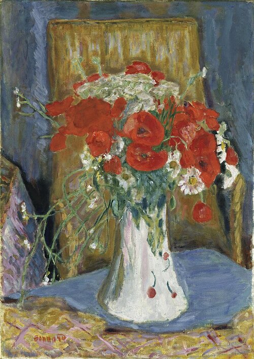 Poppies in a Vase, 1915, Pierre Bonnard