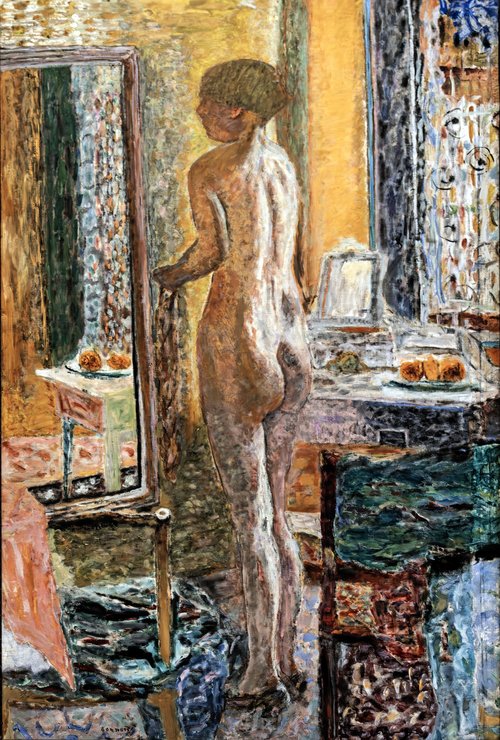 Nude before a mirror, 1923, Pierre Bonnard