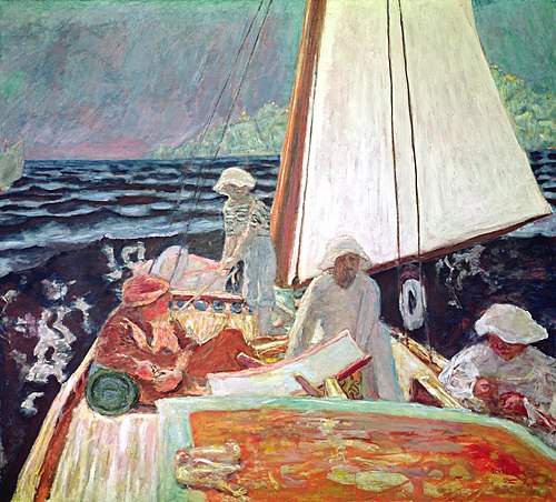 Signac and his friends in boat, 1914, Pierre Bonnard