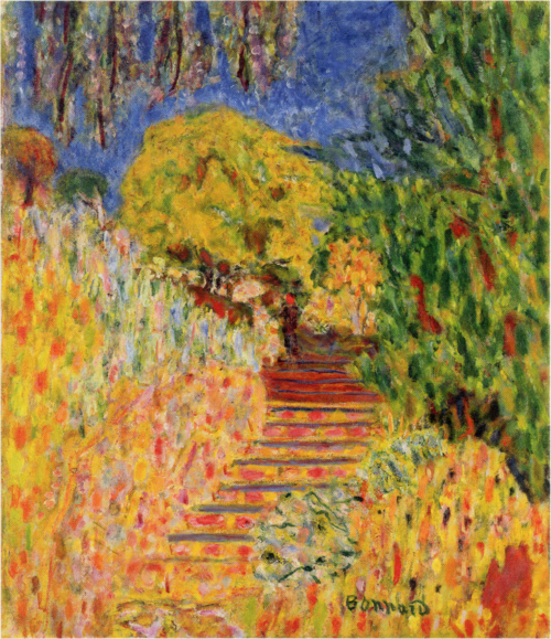 Stairs with Mimosa, 1946, Pierre Bonnard