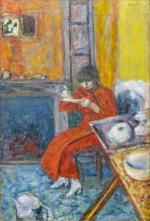 Femme au peignoir rouge, 1916, Pierre Bonnard