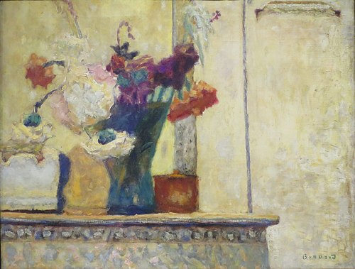 Fleurs sur un manteau de cheminée, 1930, Pierre Bonnard