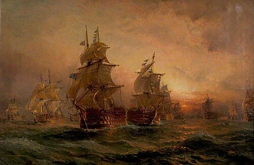 The Evening of Trafalgar, 1890, Claude Thomas Stanfield Moore