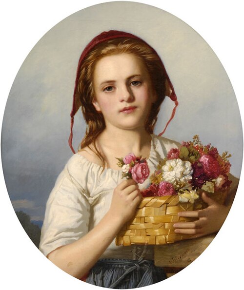 Flower girl, 1871, Philipp-Albert Gliemann