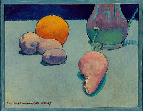 Nature morte à l'orange et pichet, 1887, Émile Bernard