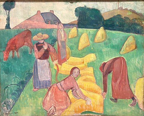 La récolte du blé, 1889, Émile Bernard