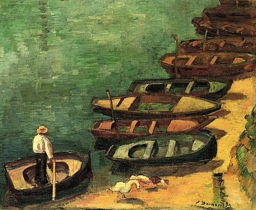 Barques à Pont-Aven, 1890, Émile Bernard
