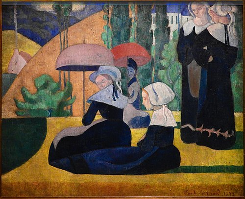 Les Bretonnes aux ombrelles, 1892, Émile Bernard