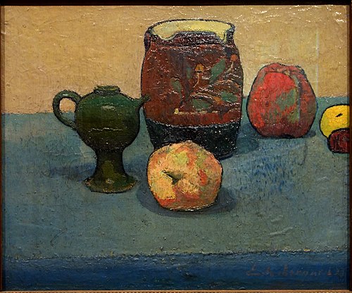Pots de grès et pommes, 1887, Émile Bernard