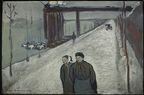 Quai de Clichy sur la Seine, 1887, Émile Bernard