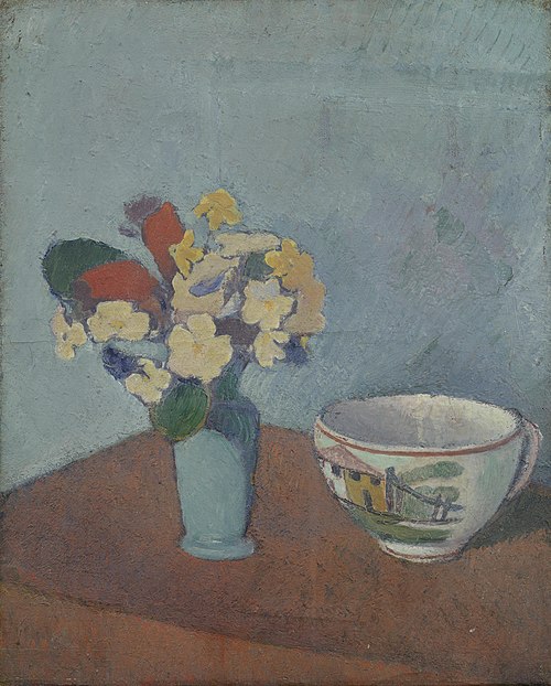 Vase with Flowers and Cup, 1887, Émile Bernard