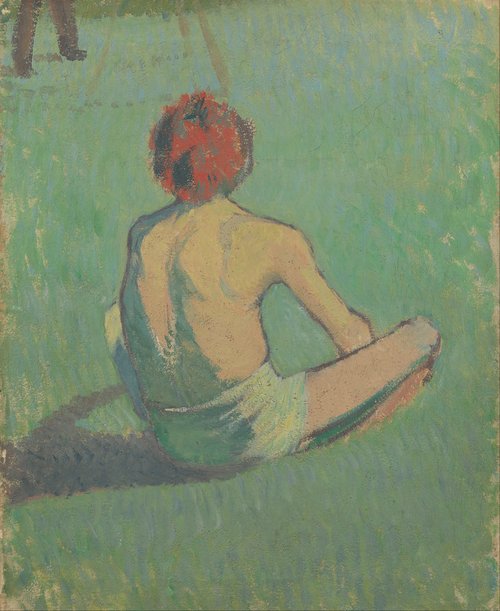 Boy sitting in the grass, 1886, Émile Bernard