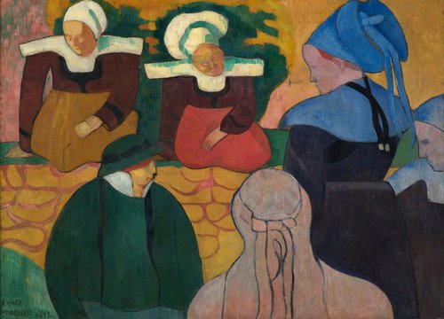 Femmes bretonnes devant un mur, 1892, Émile Bernard