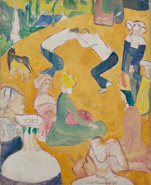 Les lutteurs bretons, 1889, Émile Bernard