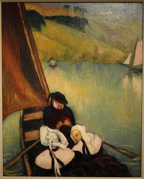 Breton Women in a Ferry Boat, 1900, Émile Bernard