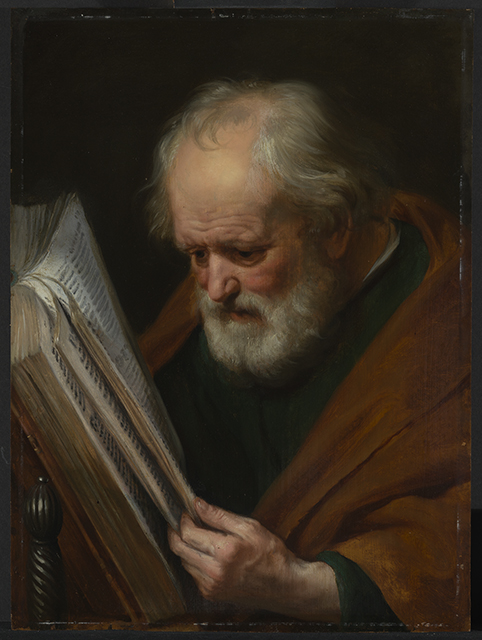 Half figure of an apostle reading, 1649, Hendrick Bloemaert