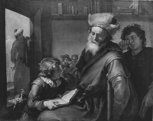 Plato mocked by Diogenes, 1627, Hendrick Bloemaert