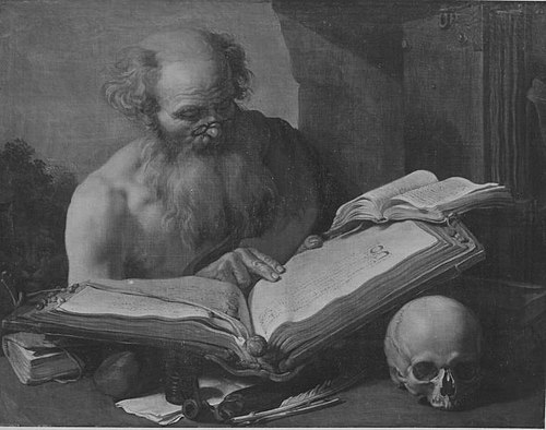 Saint Jerome reading, 1624, Hendrick Bloemaert
