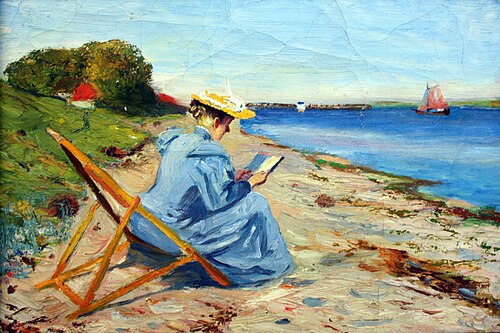 Toni Eckener on the Beach Near Rinkenæs, 1900, Alexander Eckener