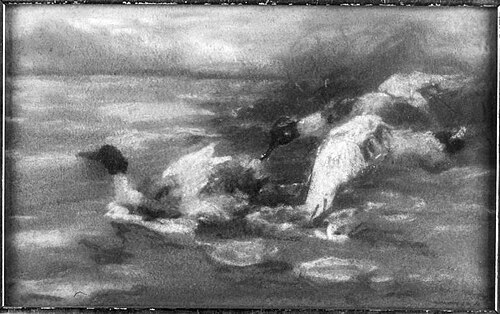 Enten fliegend, grüne Stimmung, 1927, Alexander Koester