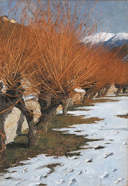 Golden willows in the sun, 1898, Alexander Koester