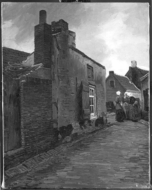 Straße in Katwijk, 1902, Alexander Koester