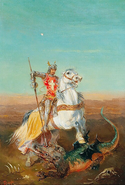 Saint-Georges et le dragon, 1902, Alexander Bensa